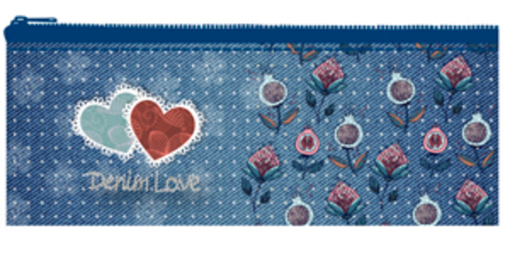 Пенал-косметичка (190*70) Denim love, ткань