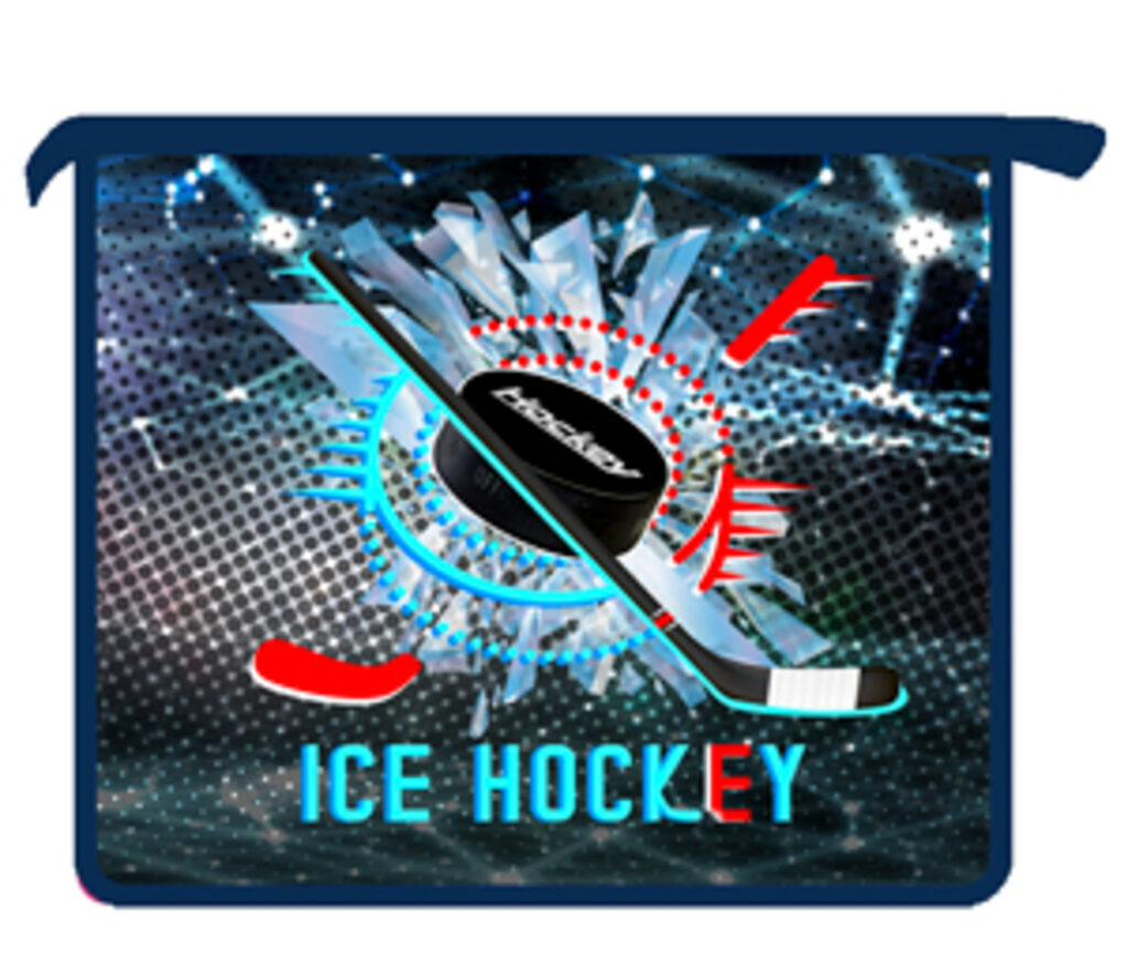 Папка д/тетрад. А5 1отд. на молнии сверху. Ice hockey, ламинат