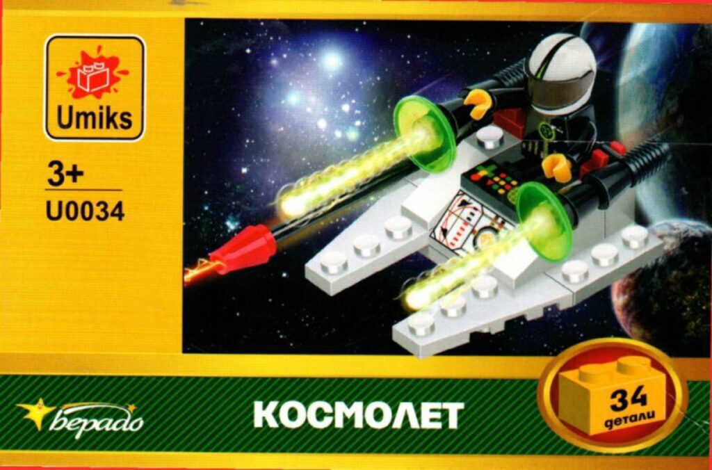 Конструктор пластм. Umiks "Космолет",34 дет. 3+