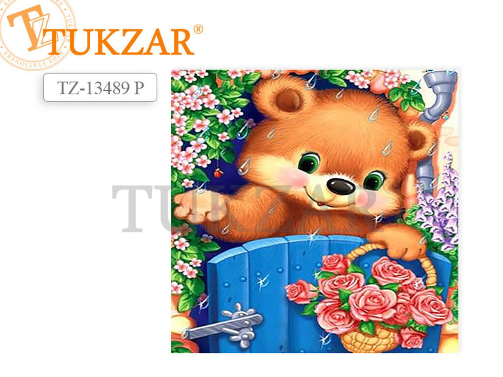 Мозаика алмазная по номерам 20*20см "Мишка"