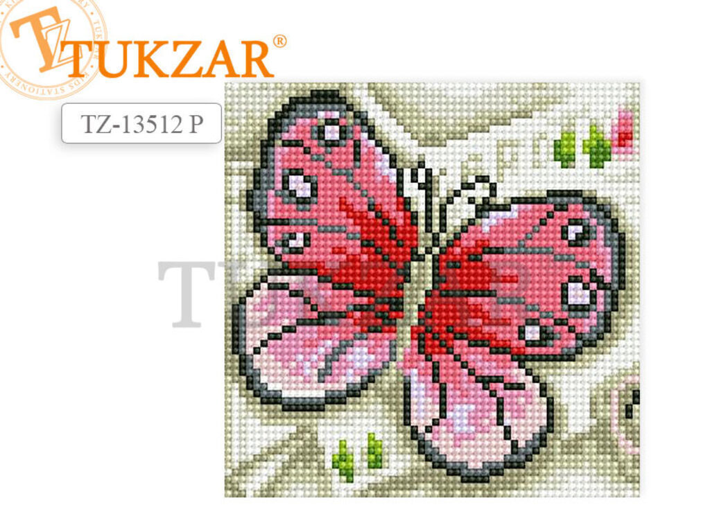 Мозаика алмазная по номерам 20*20см "Бабочка"