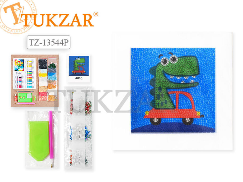 Мозаика алмазная по номерам 15*15см "Дракончик" + пенопластовая рамка