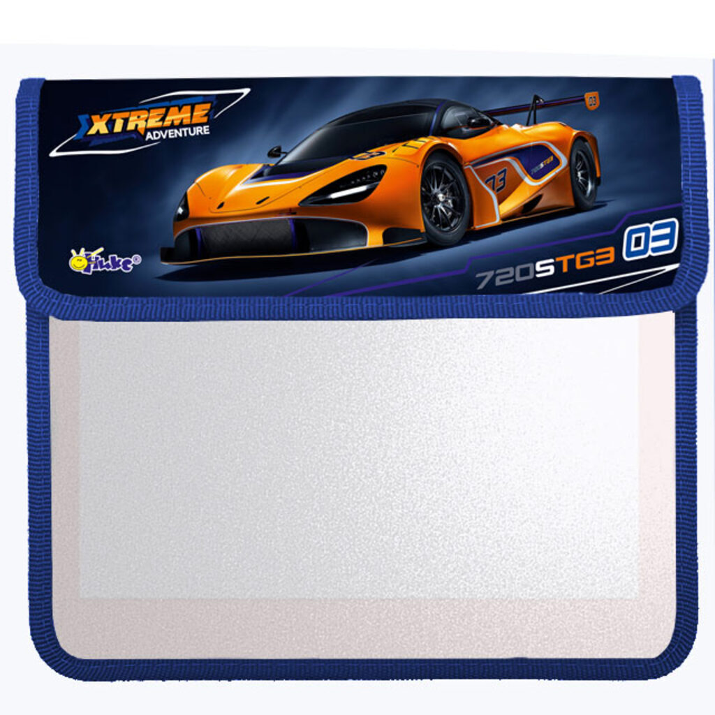 Папка д/тетрад. А5 (240*205*45) 1отд. на липучке, пласти "Auto orange"