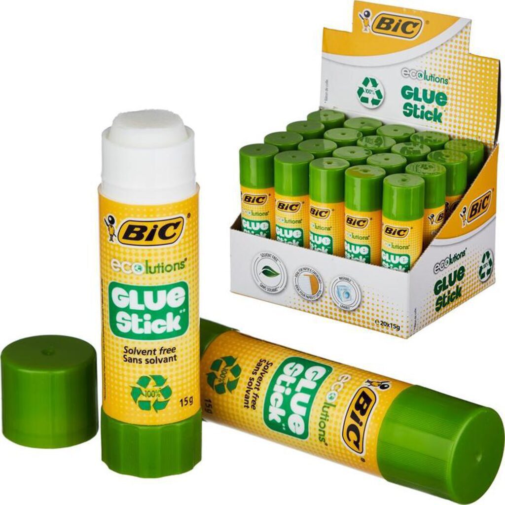 Клей карандаш BIC Ecolutions 36 гр с яблочным запахом