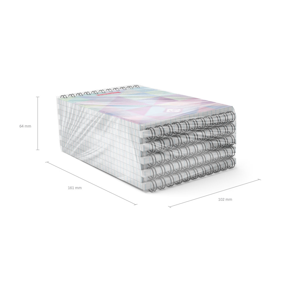 Блокнот на спирали ErichKrause Magic Rhombs, А6, 60 листов, клетка