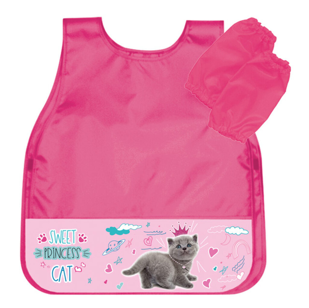 Фартук-накидка + нарукавники 475*410мм Cat princess, 2 кармана