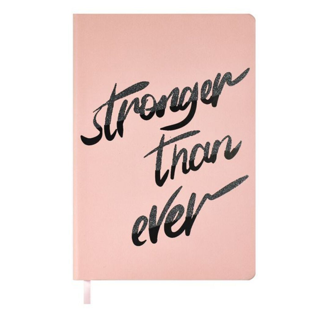 Ежедневник недат А5 к/з "Виннер розовый" 240стр. тв.пер., глиттер, ляссе