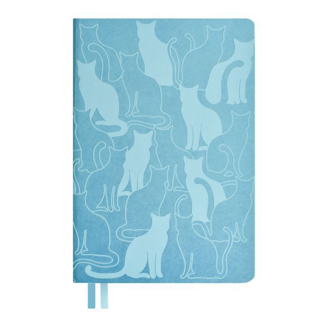 Ежедневник недат А5 к/з "Виннер голубой" 320стр. тв.пер., блинт.тисн., ляссе