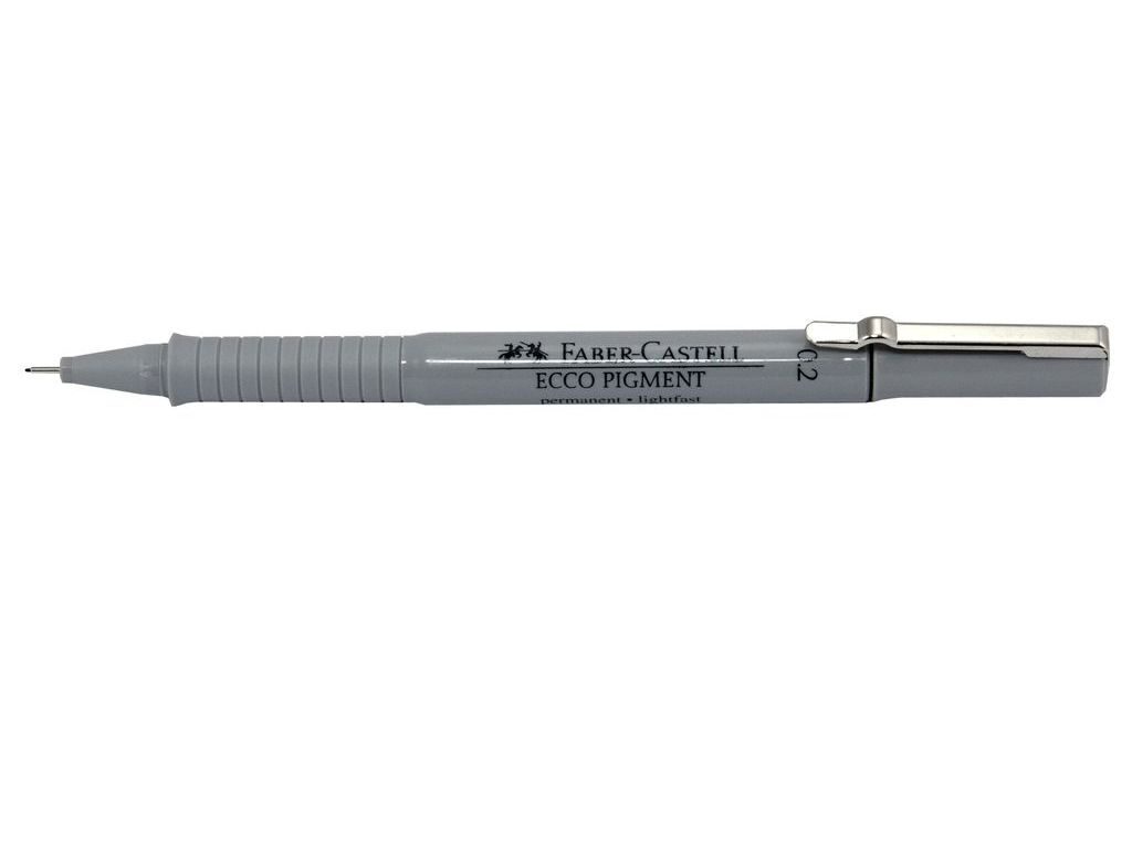 Ручка капиллярная Faber-Castell "Ecco Pigment" черная, 0,2мм