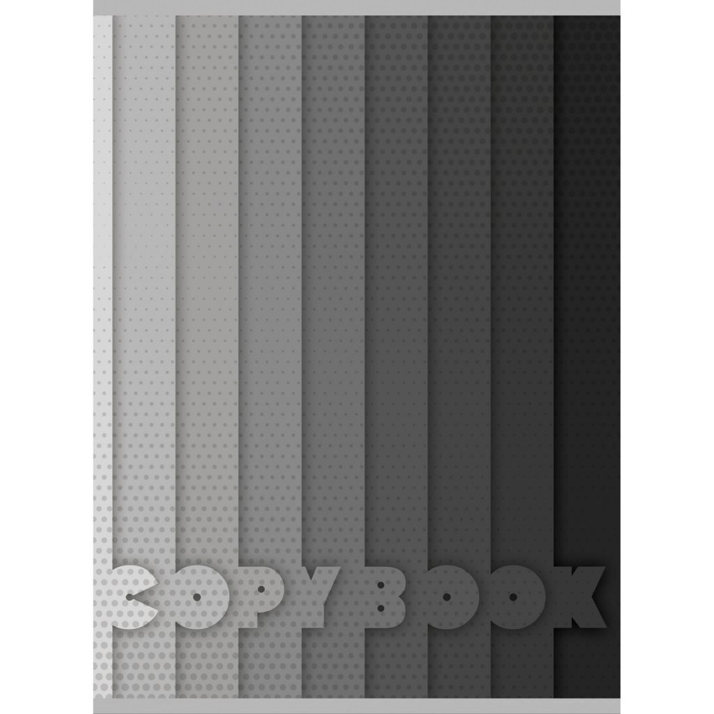 Тетрадь А4  60л кл. скрепка "Оттенки серого" глянц.лам.