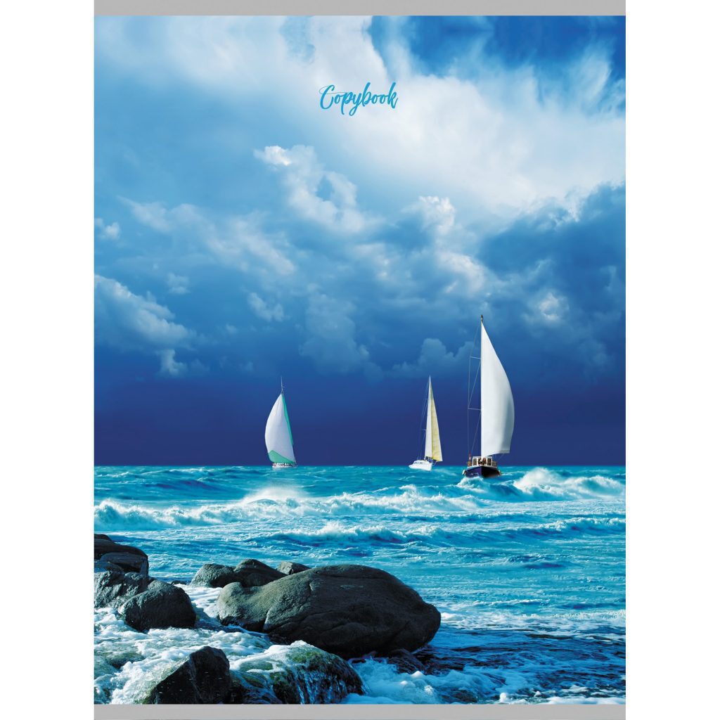 Тетрадь А4  60л кл. скрепка "Морские дали" глянц.лам.