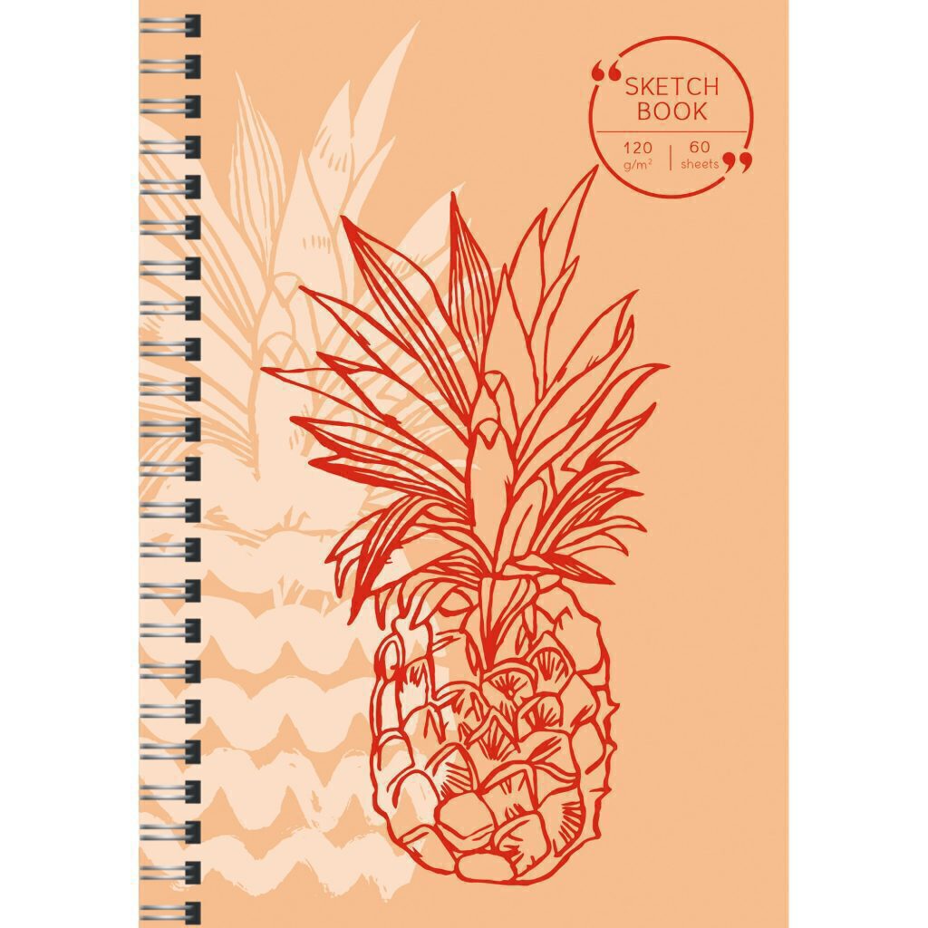 Скетчбук А5  60л., гребень, 120гр/м2 "SKETCHBOOK. On and on 4" тв.обложка, софт-тач