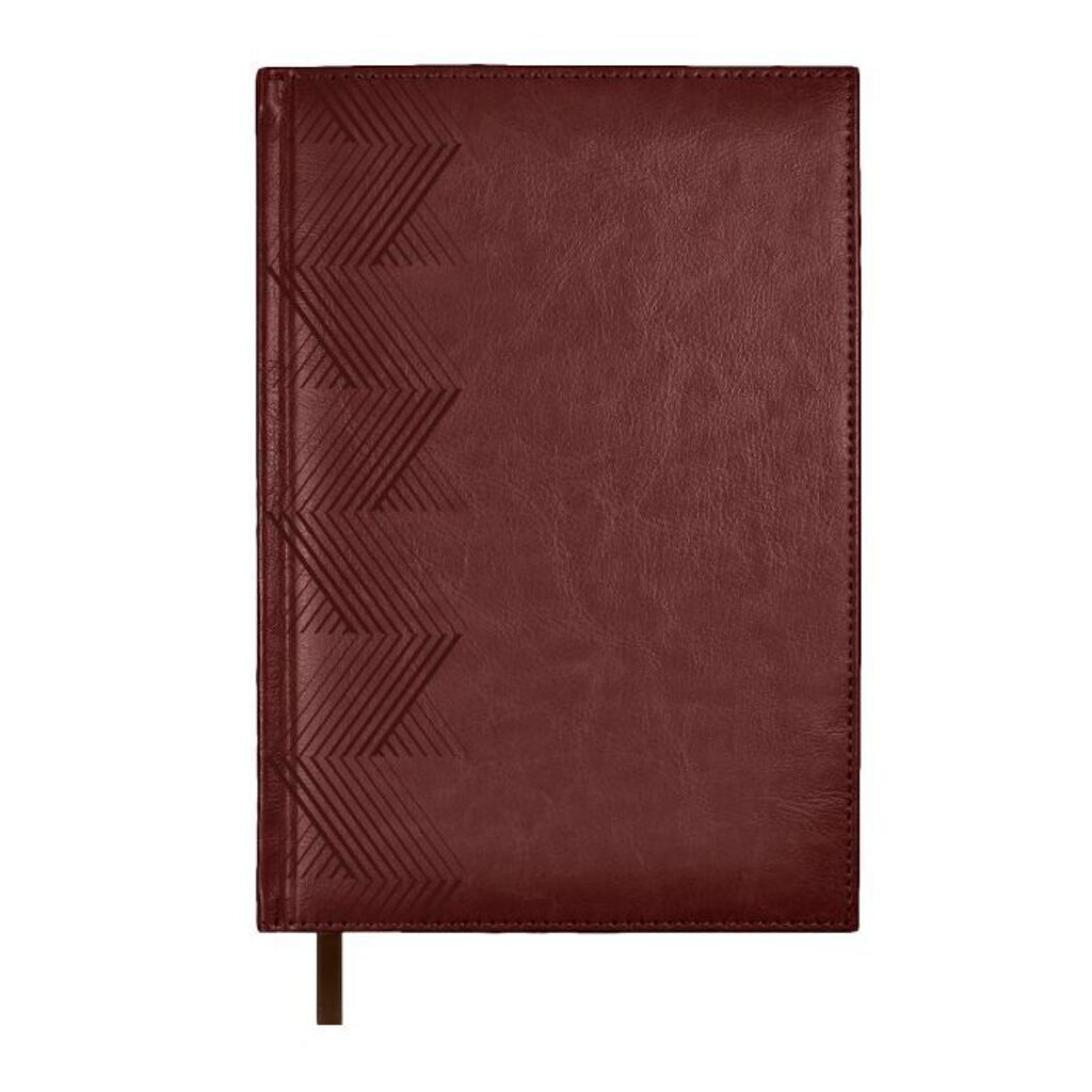 Ежедневник недат А5 к/з "Коричневый сариф-эконом" 320стр. тв.пер., блинт.фольгой, ляссе