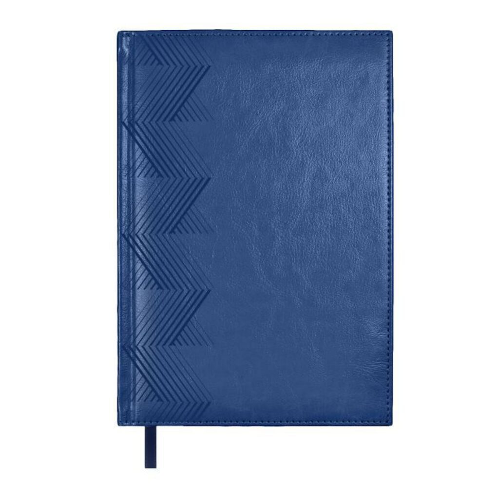 Ежедневник недат А5 к/з "Темно-синий сариф-эконом" 320стр. тв.пер., блинт.фольгой, ляссе