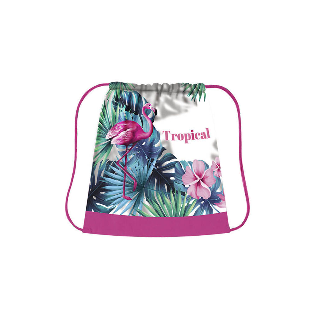 Мешок для обуви 1 отд, 490*410, Tropical flamingo