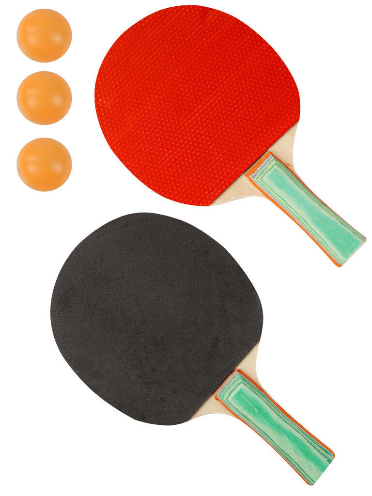 Настольный теннис. 2 ракетки(5мм), 3 шарика