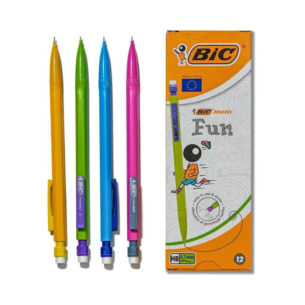 Карандаш механический 0,7мм BIC Matic Fun, с ластиком
