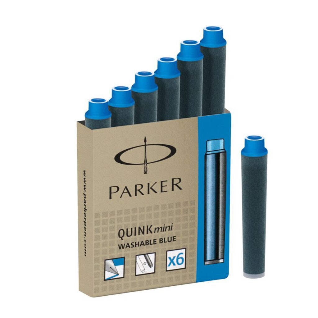 Parker чернила баллончики Quink Ink Z17 MINI , синие 6шт.