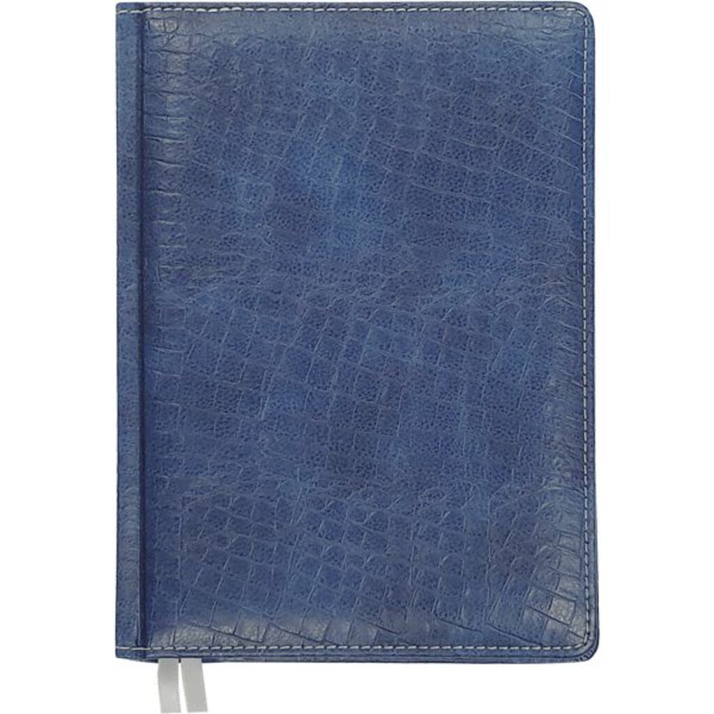 Ежедневник недат. В6 Attomex Croco 272стр., синий, тв.обл.,кожзам., ляссе, 70гр/м2