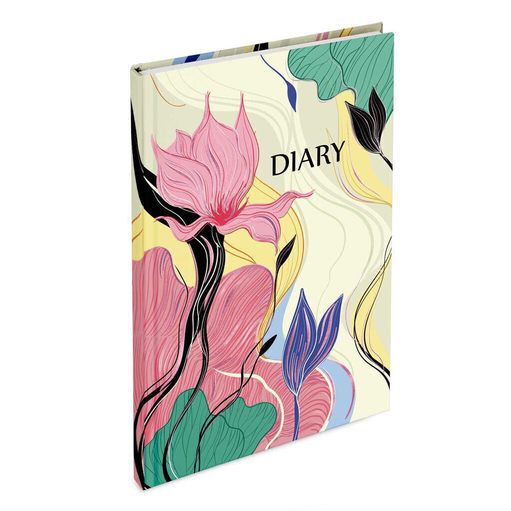 Ежедневник недат А5 "Diary. Нежные цветы" 160 стр., тв.переплет, тисн.фольгой, софт-тач