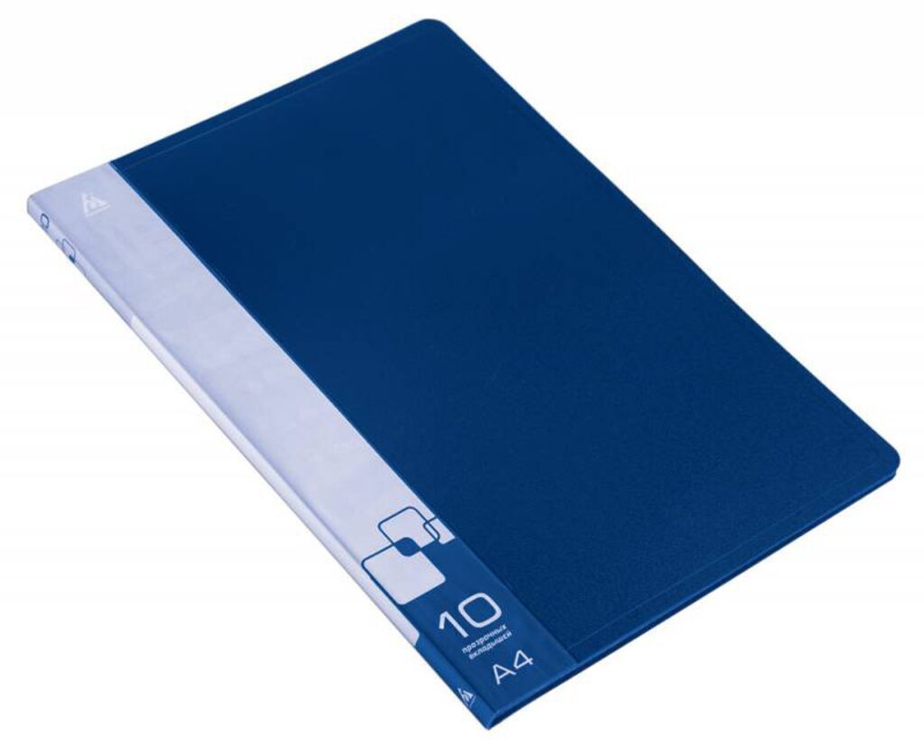 Папка файл А4  10лист 0,60мм синяя