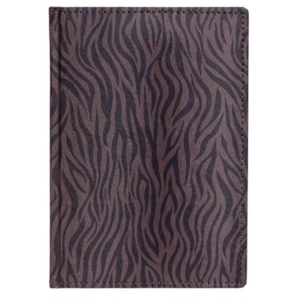 Ежедневник недат. А5 176л., тв.пер., иск.кожа "ZEBRA. Шоколад" ляссе