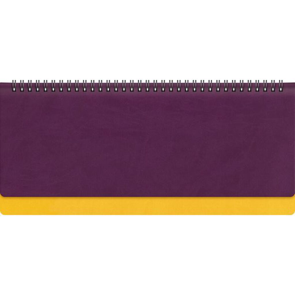 Планинг недат. 310*135мм  56л., гребень, иск.кожа "VIVELLA  BICOLOUR" Фиолетовый/желтый