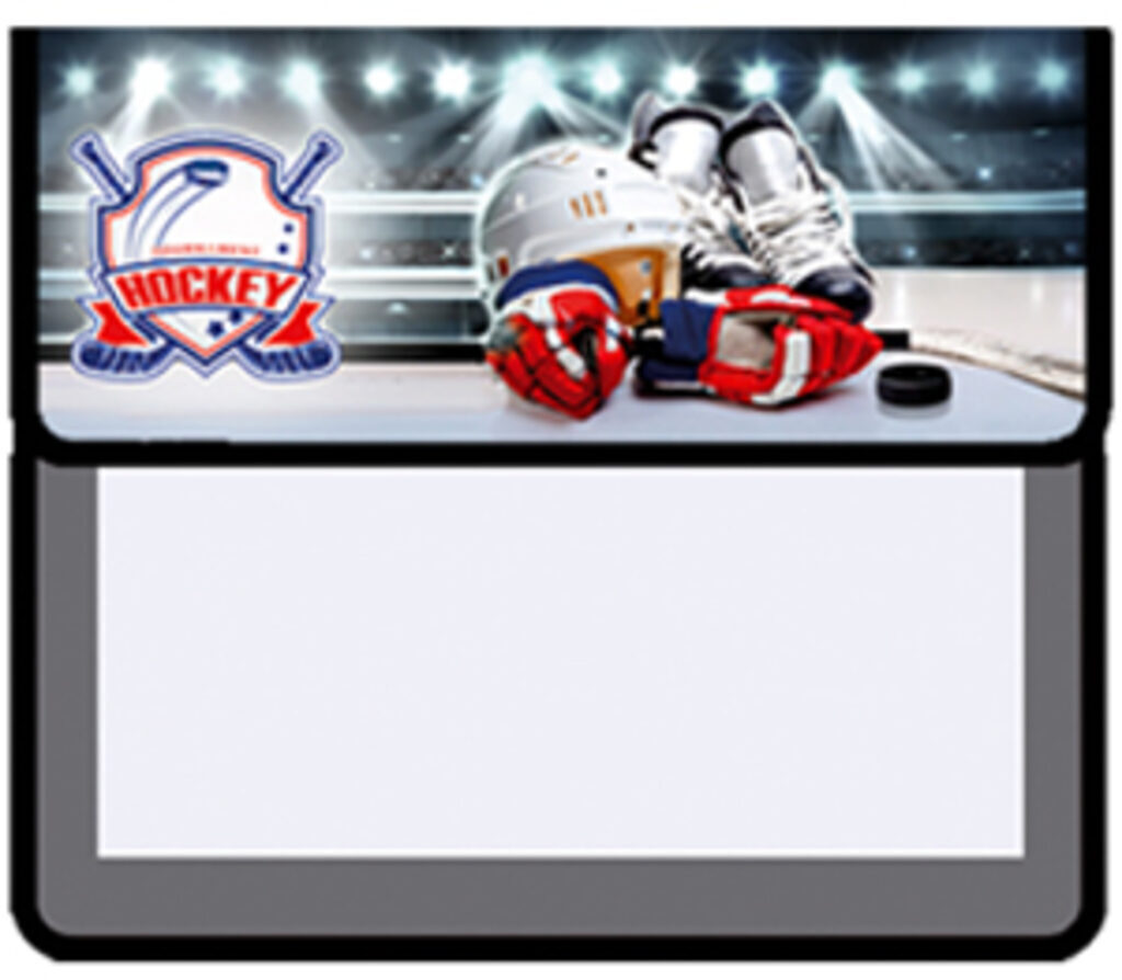 Папка д/тетрад. А5 1отд. на липучке  Hockey, ламинат, пластик (240*205*45)