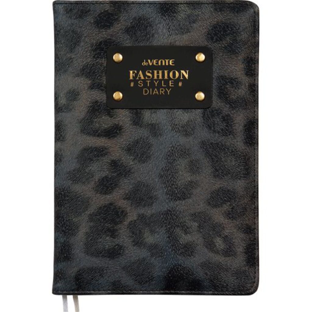Ежедневник недат. А5 deVENTE  Leopard 320стр., синий, тв.обл.,кожзам., ляссе, 70гр/м2