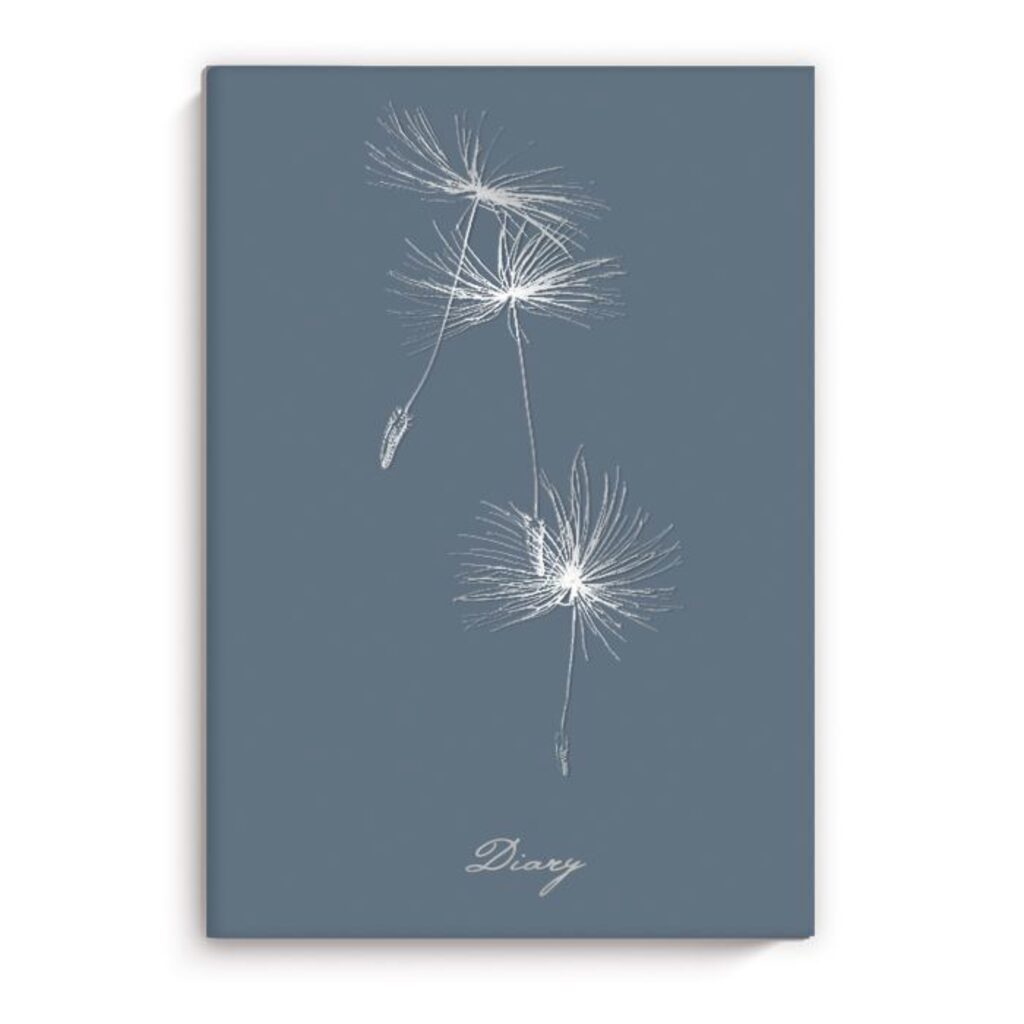 Ежедневник недат А5 "Diary. Летящая пушинка" 160 стр., тв.переплет, тисн.фольгой, софт-тач