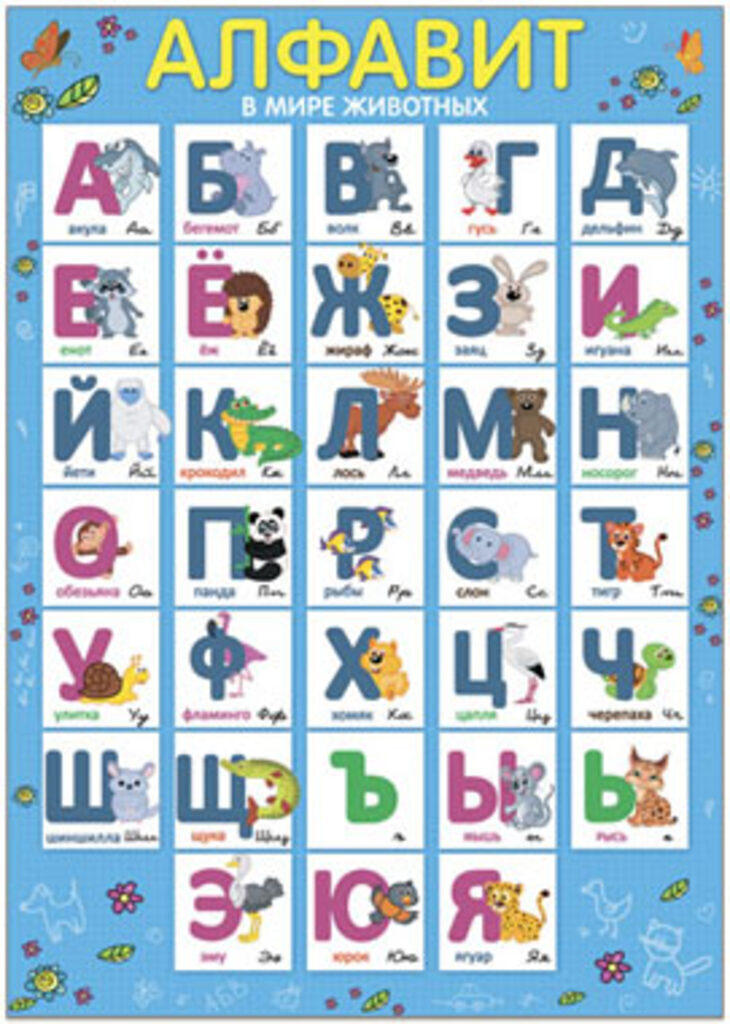 Плакат 50*70см "Алфавит русский"