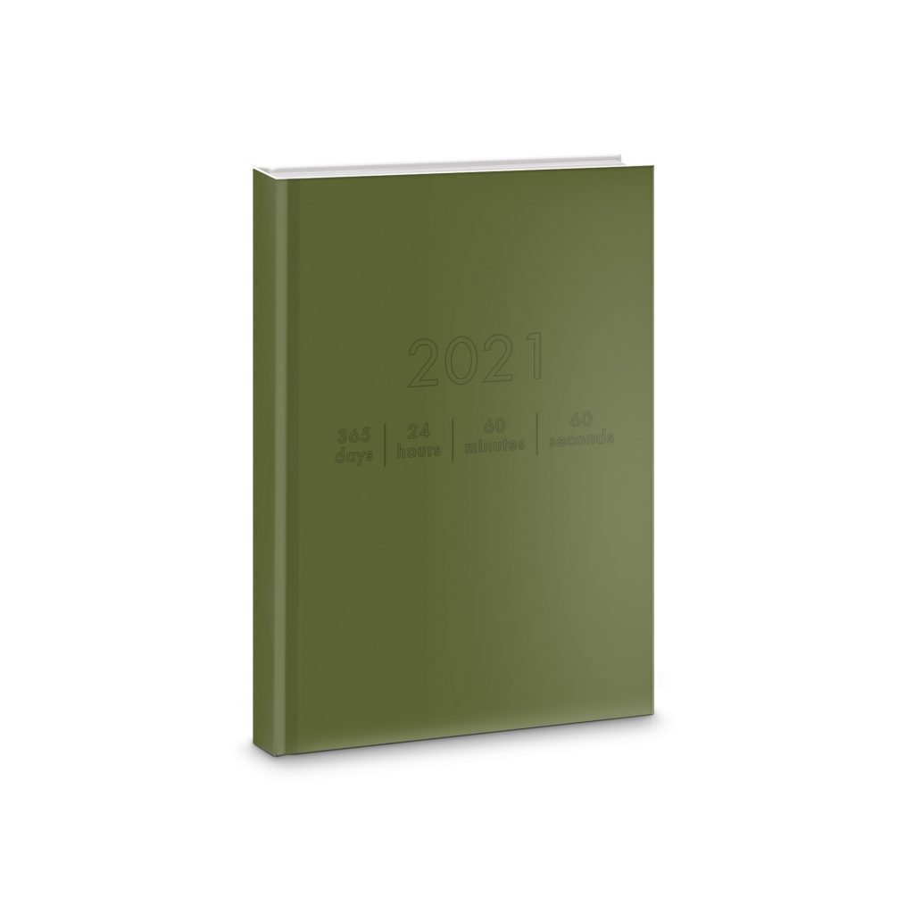Ежедневник дат. 2021г А6  7БЦ "On-Line. Хаки" 176л., мат.лам., блинт.тисн.