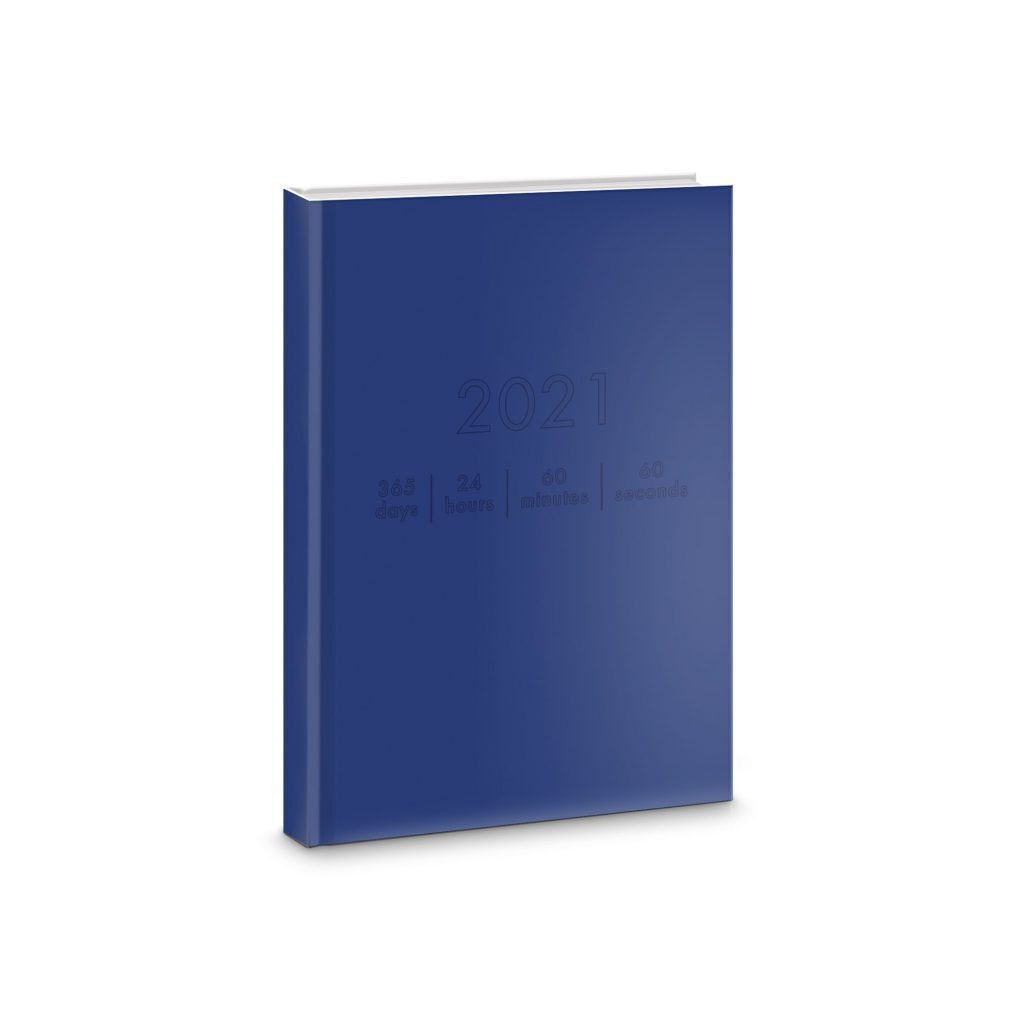 Ежедневник дат. 2021г А6  7БЦ "On-Line. Синяя классика" 176л., мат.лам., блинт.тисн.