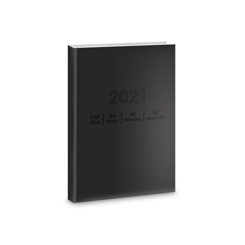 Ежедневник дат. 2021г А6  7БЦ "On-Line. Черный уголь" 176л., мат.лам., блинт.тисн.