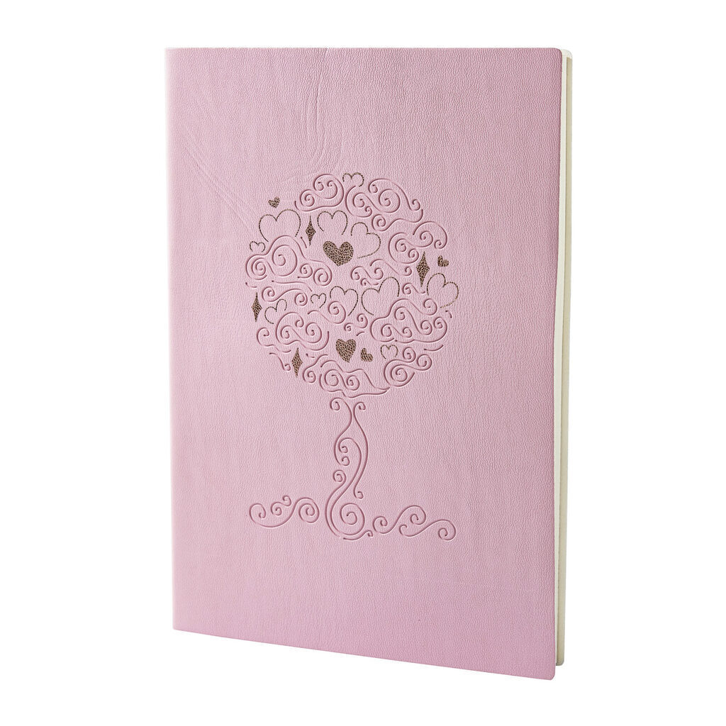 Ежедневник недат. А5 136л., интегр.пер., иск.кожа "IN LOVE. Pink Powder" термотисн., ляссе