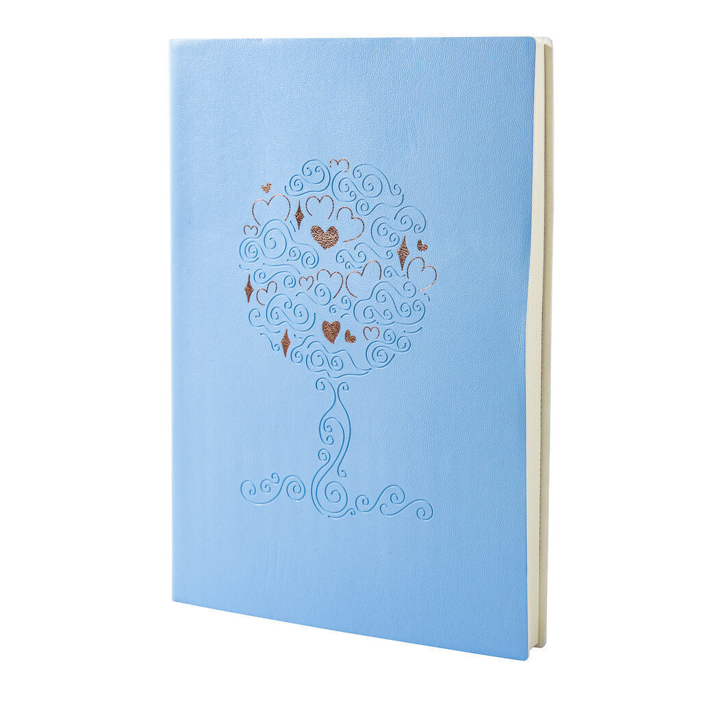 Ежедневник недат. А5 136л., интегр.пер., иск.кожа "IN LOVE. Blue Sky" термотисн., ляссе