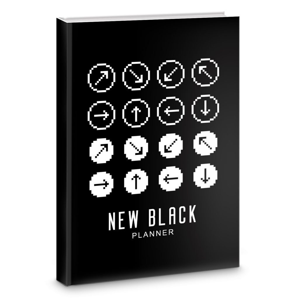 Bullet-блокнот А5+ склейка  64л. "New Black. Дизайн 3"
