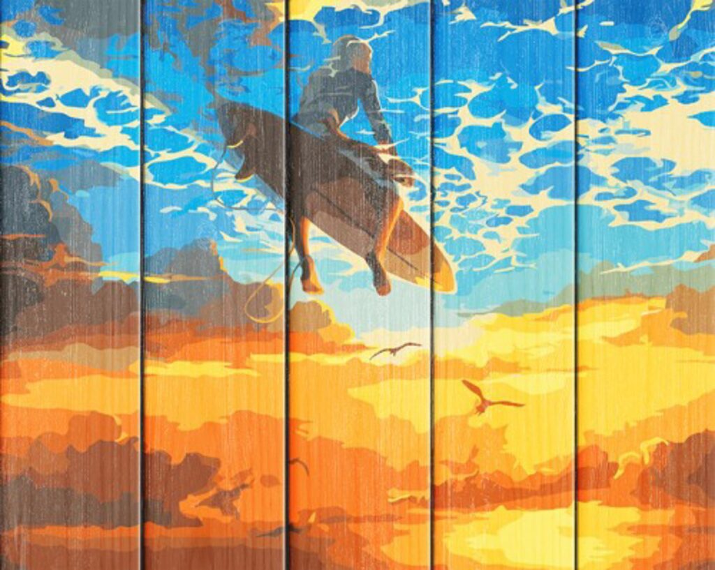 Живопись по номерам по дереву 40*50см "Beautiful world" А. Чебоха ТМ Flamingo