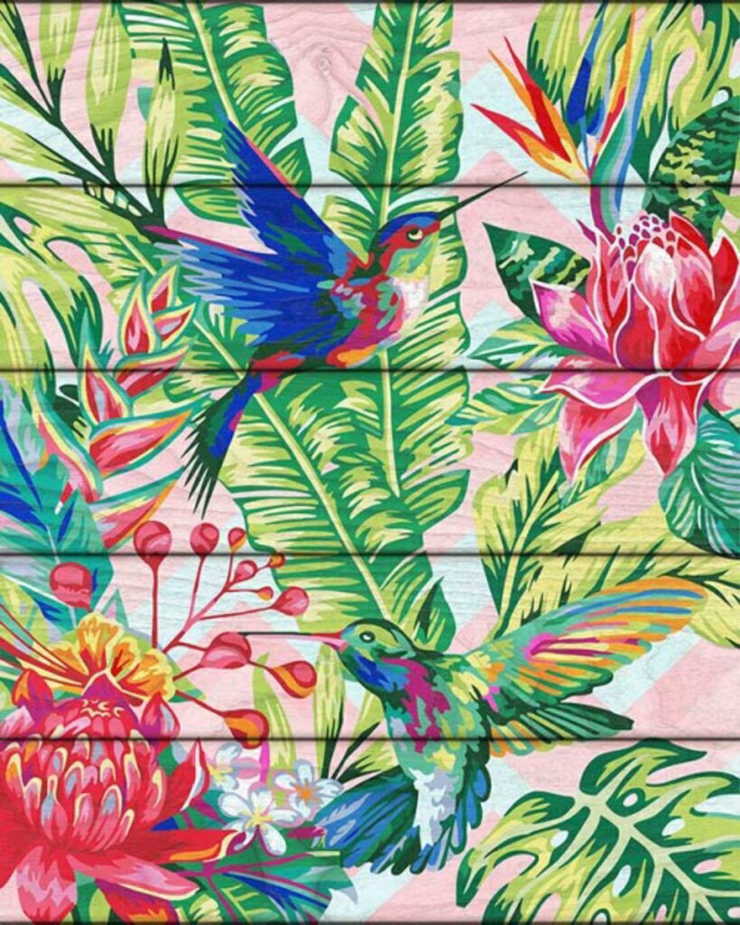 Живопись по номерам по дереву 40*50см "Колибри" ТМ Flamingo