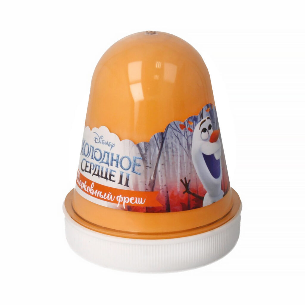 Слайм "Disney Slime" Fluffy 130гр "Морковный фреш",оранжевый