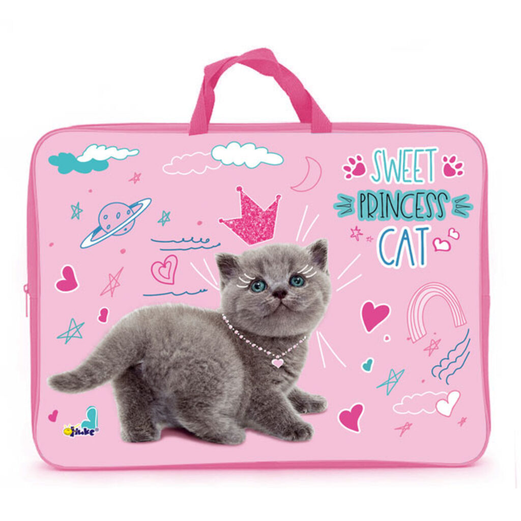 Папка А3 для менеджера широкая, ручка тканевая,  Cat princess