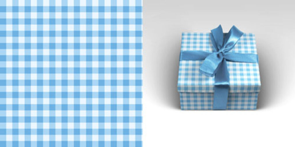 Бумага упаковочная "Клетка голубая" 100*70см