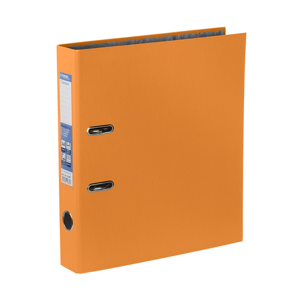 Регистратор А4  50мм PVC, Classic, оранжевый, карман