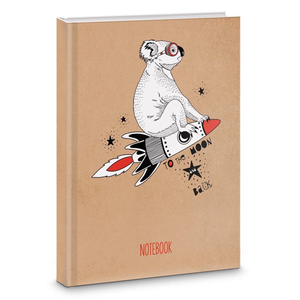Блокнот А5 интегр.пер.  64л "Koala" мат.лам.