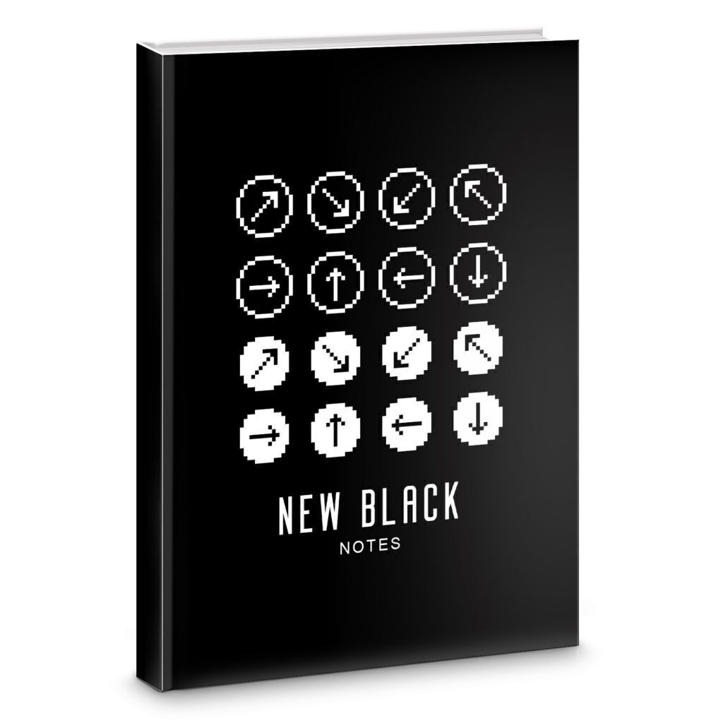 Еженедельник полудат. А5  48л., клеевой кор. "New Black. Дизайн 3" диз.картон
