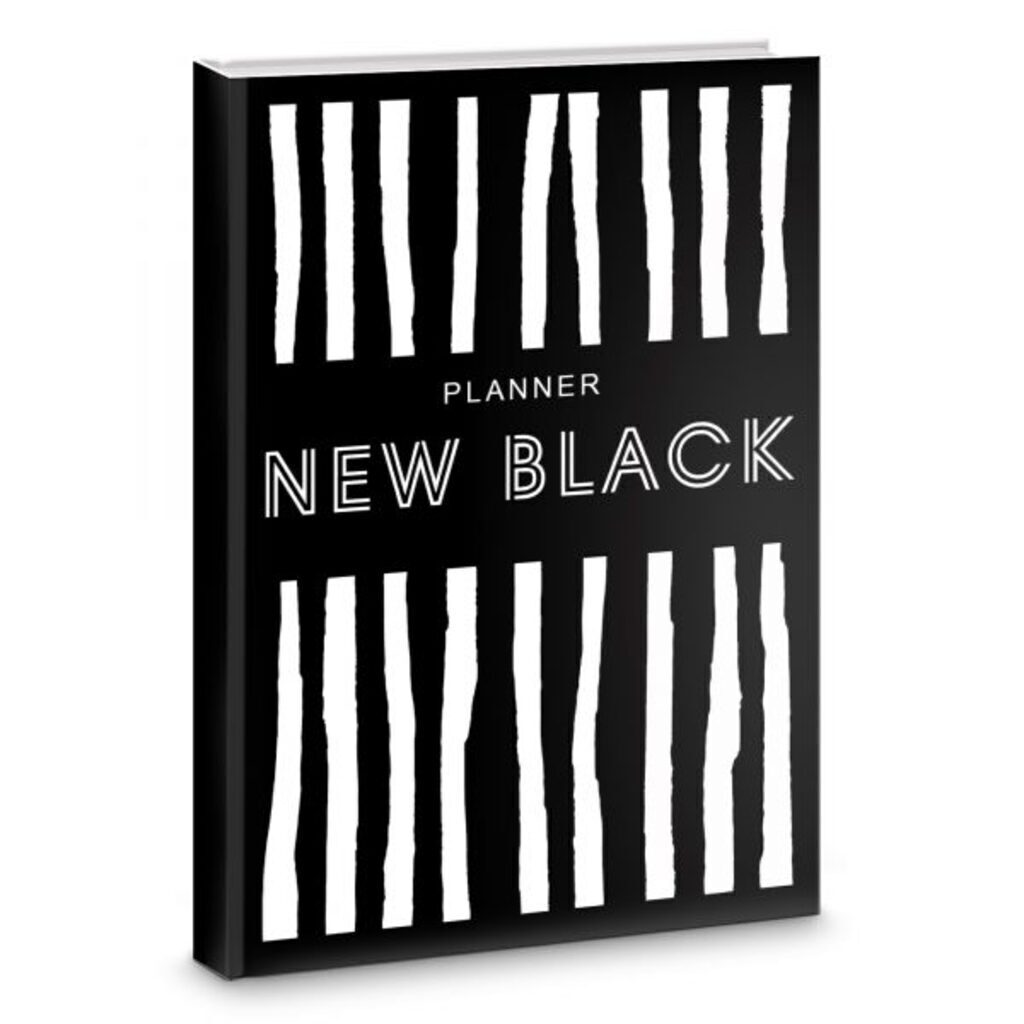 Еженедельник полудат. А5 "New Black. Дизайн 5" диз.картон, склейка