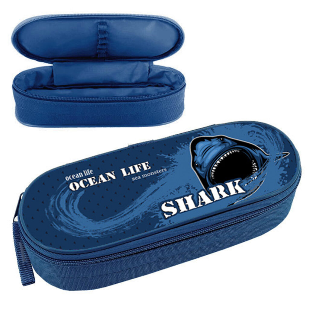 Пенал-косметичка (210*85) Shark, корпусный, с откид.планкой