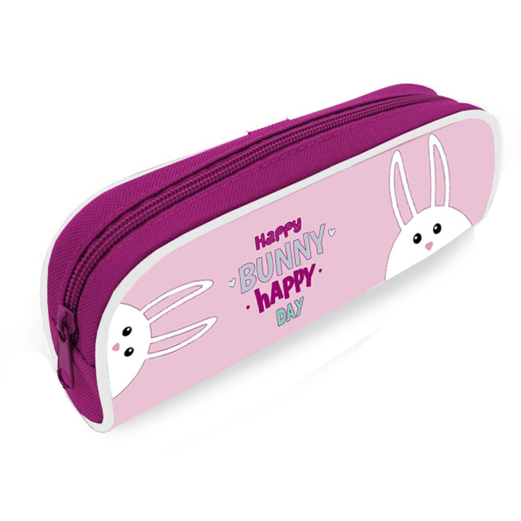 Пенал-косметичка (200*80) Счастливые зайцы, объёмный