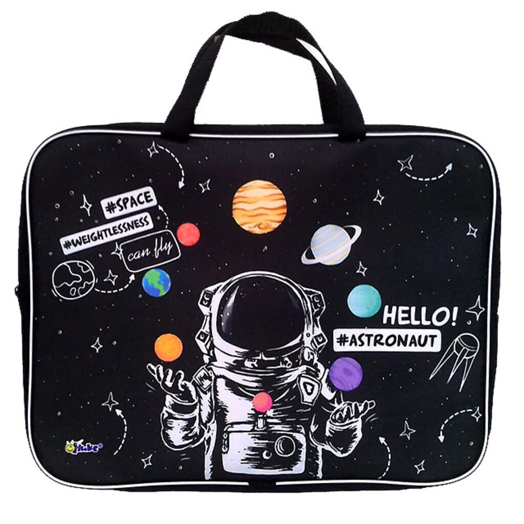 Папка А3 для менеджера широкая, ручка тканевая,  Космонавт