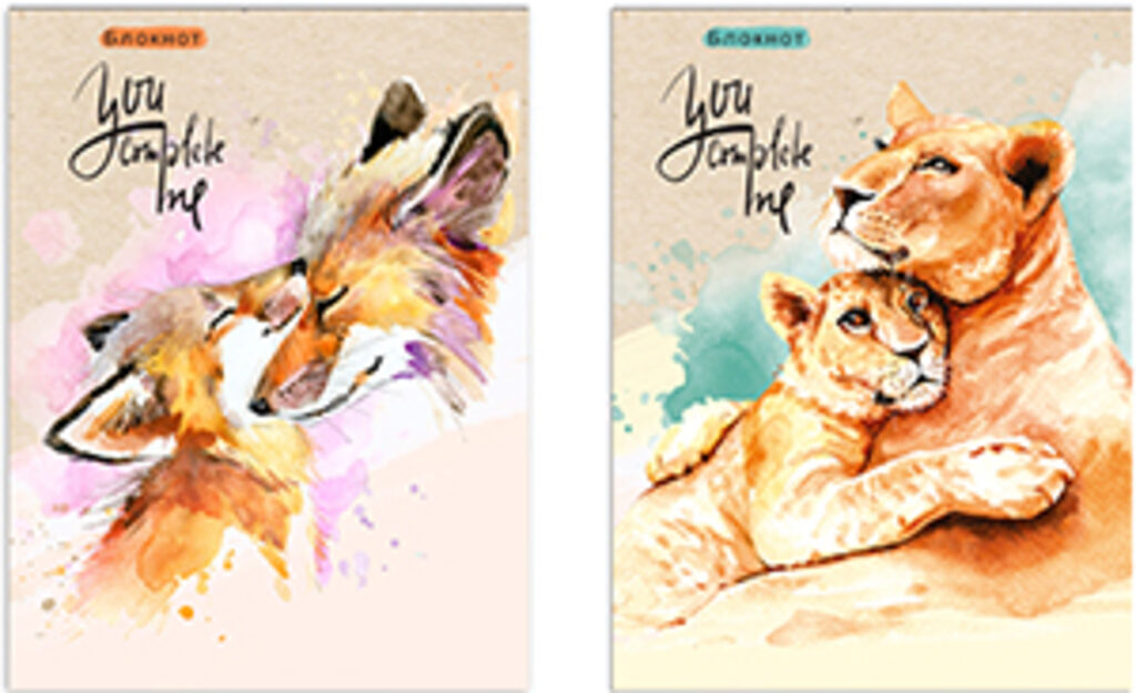 Блокнот А5  40л "Животная нежность" гребень